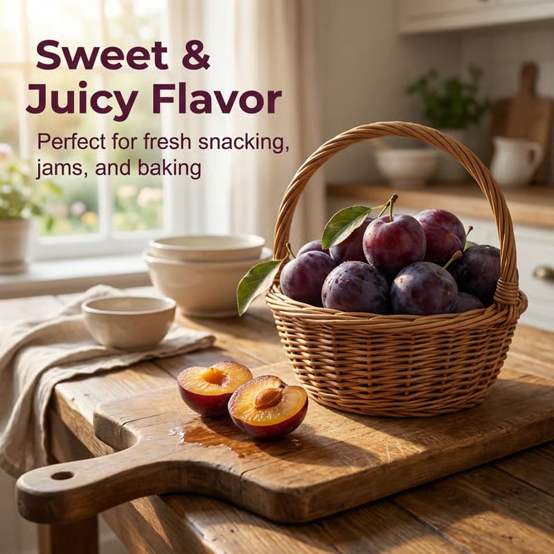 ⏰🍑Heirloom Non-GMO Plum Ready-to-Plant Growing Kit