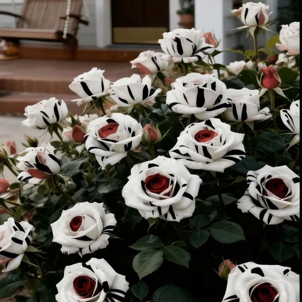 🔥LAST DAY 49% OFF🌹Rare Red White Black rose - Fire & Snow Rose(Can be planted in winter)