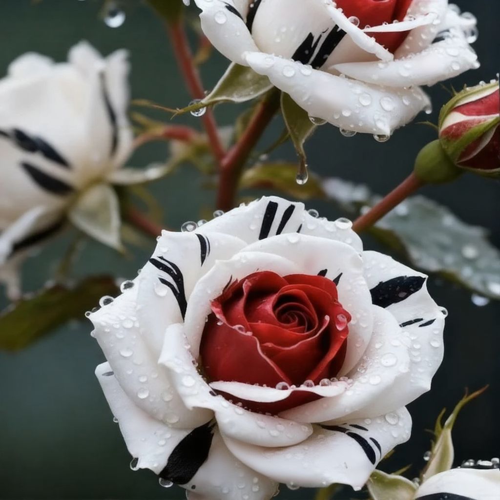 🔥LAST DAY 49% OFF🌹Rare Red White Black rose - Fire & Snow Rose(Can be planted in winter)