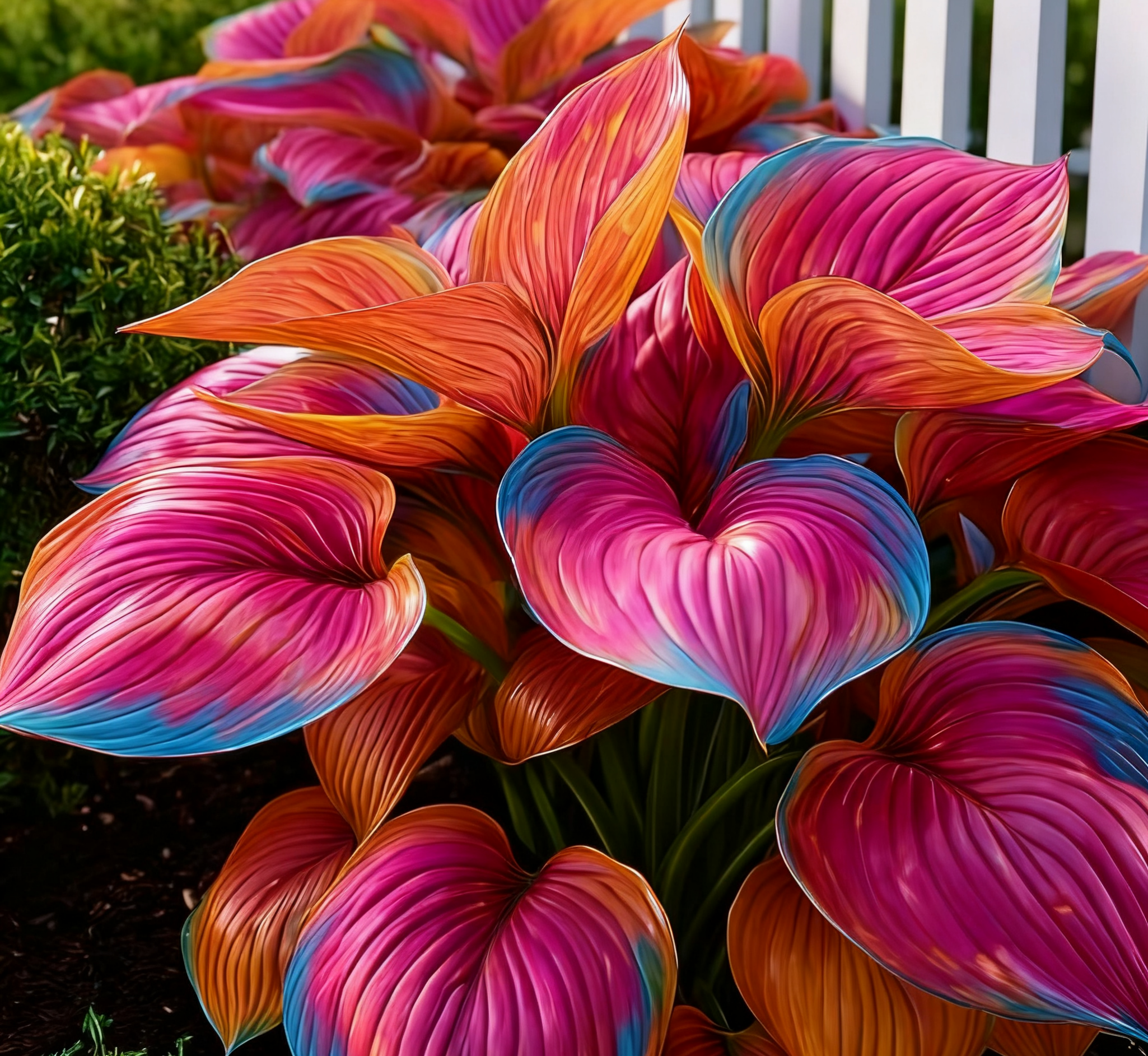 🌈Rare Multicolor Hosta Seeds – Unique Variegated Leaves for Eye🌸